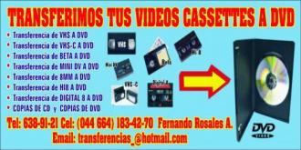 transferimos tus videos cassettes a dvd en tijuana